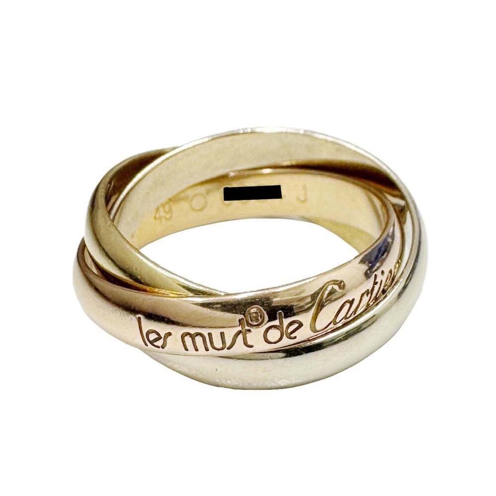 CARTIER Authentic Gold Trinity Ring #49